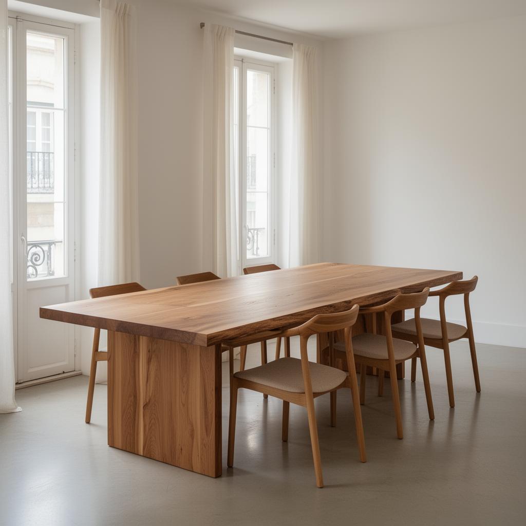 Mesa de centro em freixo maciço